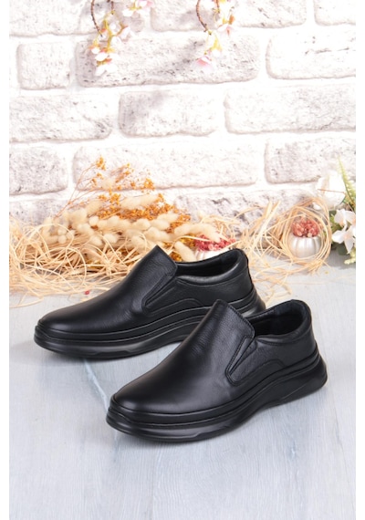 James Franco 1651 Micro Klima Sistem Hakiki Deri Kauçuk Taban Erkek Ayakkabı Siyah