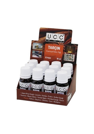 Ucc Esansiyel Koku Yağı 10ml Tarçın Buhardanlık Çamaşır Makine Ütü Vb. Kullanım - 12'li Paket Diğer