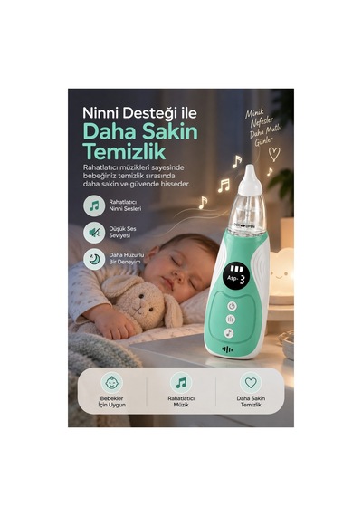 Robeve Auhma Elektrikli Bebek Burun Aspiratörü 3 Kademeli Burun Temizleme Cihazı, 3 Gıda Sınıfı Silikon Başlıklı, Rahatlatıcı Müzik Destekli, Sökülebilir Kolay Temizlenebilir Şarjlı Nazal Aspiratör Robeve Auhma Elektrikli Bebek Burun Aspiratörü 3 Kademeli Burun Temizleme Cihazı, 3 Gıda Sınıfı Silikon Başlıklı, Rahatlatıcı Müzik Destekli, Sökülebilir Kolay Temizlenebilir Şarjlı Nazal Aspiratör