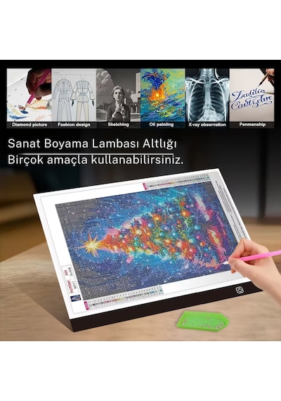 Monozone A2 Led Işıklı Çizim Kopyalama Tableti Eskiz Kaligrafi Anime Mimari Tasarım Işık Masası Grafik Tablet