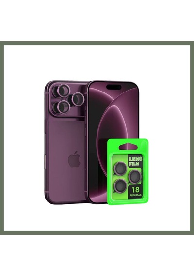 Bezos Apple iPhone 18 Pro Max Uyumlu Raze Metal Kamera Lens - Bordo Bezos1