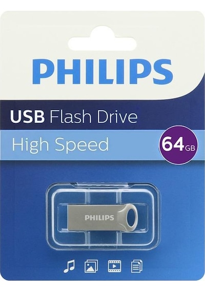 Philips 2.0 64gb Tek Port Usb Flash Bellek Fm21ua128b/93-b