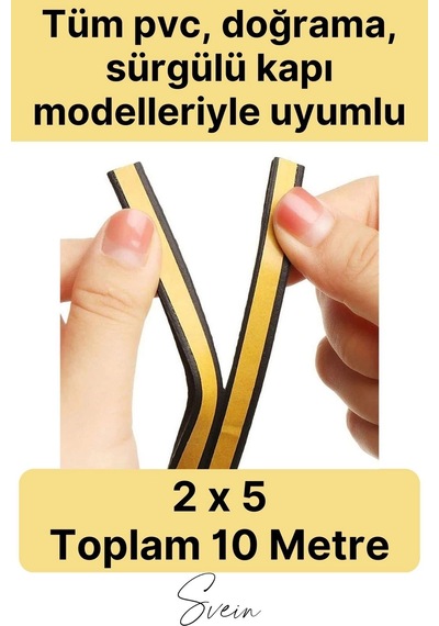 Fitil Premium Kapı Pencere Soğuk Toz Sızdırmaz İzolasyon Fitili Kendinden Yapışkanlı Isı Yalıtım 2x 0.5