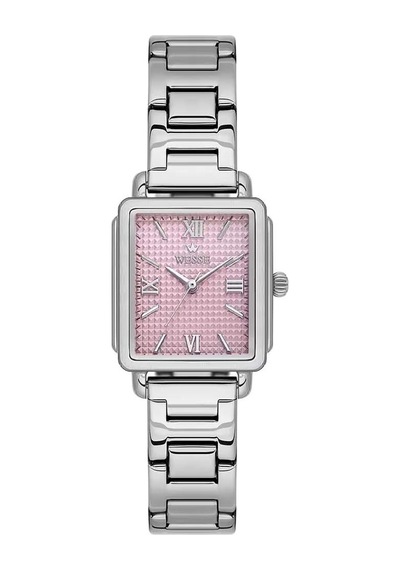 Wesse Wwl114901 Quartz Çelik Gri Pembe Kadran 25x35 Mm Kadın Kol Saati
