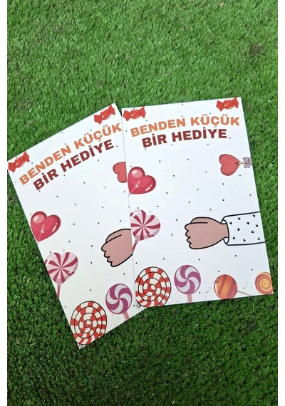 10 Adet Harçlık Kartı - Lolipop Kartı - Bayram Hediyesi - Ramazan Bayramı - Kurban Bayramı
