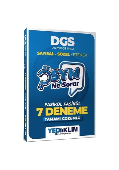 Yediiklim 2027 Dgs Ösym Ne Sorar 7 Deneme Fasikül Çözümlü