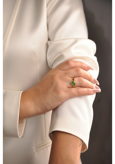 Kadir Jewellery 22 Ayar Altın Kaplama Zirkon Taşlı Kadın Minimal Yüzük Çok Renkli 60765913