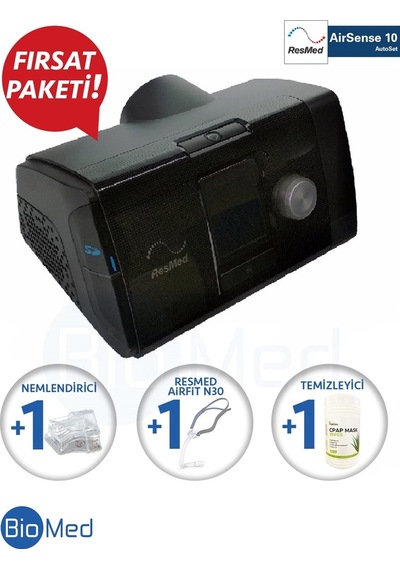 Resmed Airsense 10 Autoset + Humidair Nemlendirici + Airfit N30