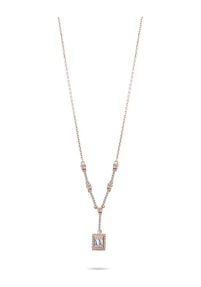 0.45 Karat Baget Pırlanta Kolye 34368195