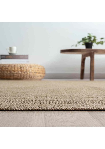 Bej Dikdörtgen Desenli Modern Halı - L668bjın Kahve