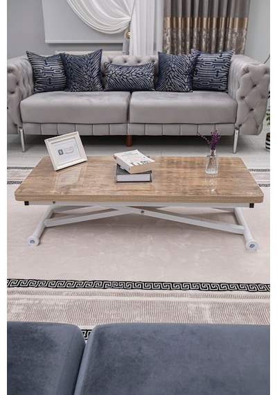 Sehpam Akıllı Home Üst Tabla Mdf Antiklayt Oval Köşe Alt Beyaz Antiklayt Sehpam Akıllı Home Üst Tabla Mdf Antiklayt Oval Köşe Alt Beyaz Antiklayt