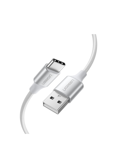 Ugreen Örgülü Usb-c Şarj Ve Data Kablosu, Beyaz, 25 Cm, 60129