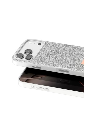 İphone 17 Pro Bright Simli Kapak - Beyaz
