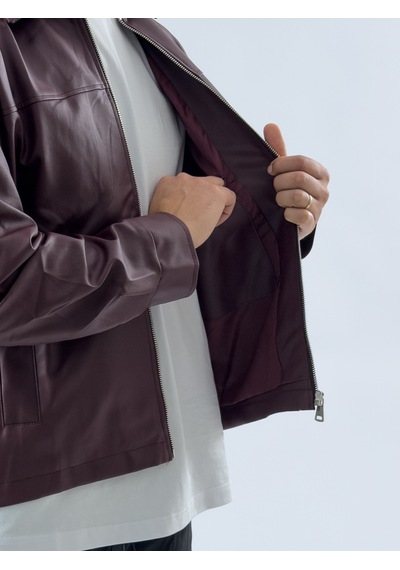 Cocopelli Bordo Deri Erkek Ceket Coc3491