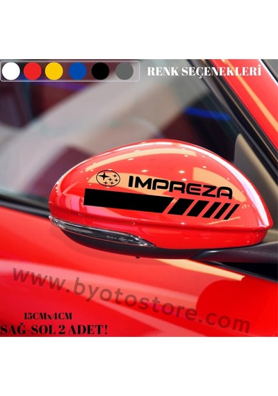 Subaru Impreza Için Ayna Kapağı Sticker (2 Adet)