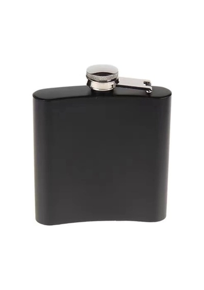 Siyah 6 Oz Çelik Cep İçki Kanyak Matarası Renkli