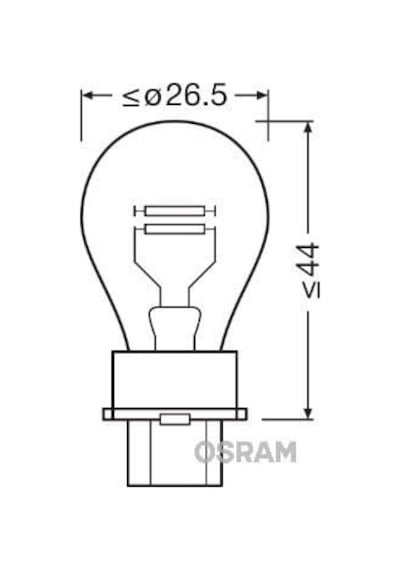 Ampul 12v P27/7w Fren Ampulü Plastik Soketli 10 Adet