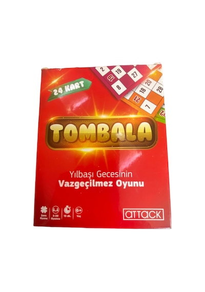 Attack Tombala Oyunu 24 Kart Yılbaşı Gecesinin Vazgeçilmez Oyunu 2-20 Oyuncu 6+ Yaş Açık Ahşap