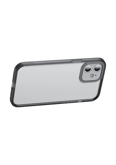 Baseus iPhone Uyumlu 12 Mini Kamera Lens Koruyuculu Frame Kılıf- 5775 Siyah