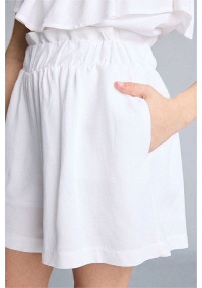 Defacto Paperbag Keten Karışımlı Şort Kız Çocuk H1228a826hswt34 Beyaz-wt34