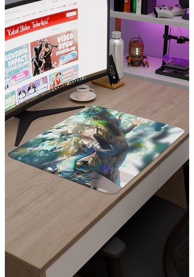Kirara Genshin Impact Anime Oyuncu V1 - 48x40 Xl Gaming Mouse Pad Fare Altlığı