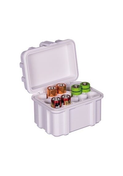 Aa Pil Saklama Kutusu 3d Baskı Taşıma Kutusu 15'li Pil Organizer Kutu Beyaz