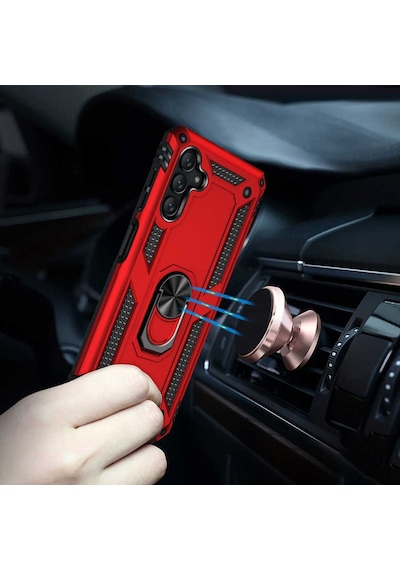 Galaxy A04S Kilif Zore Vega Yüzüklü Standli Zirh Kilif 556651540