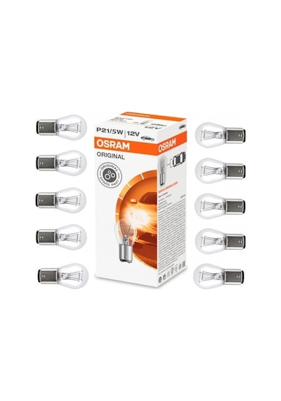 12V 1016 P21 5W Stop Ampulü Çift Duylu 10 Adet Osram 7528 N11.3006