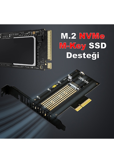 JEYI SK-5 M.2 NVMe (M-Key) to PCIe 3.0 x4 RGB ADAPTÖR