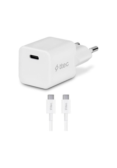 Ttec Smart Charger Pro Pd 20w Şarj Aleti Type-c Şarj Adaptörü + Type-c To Type-c Kablo Beyaz-2scp01cb Beyaz