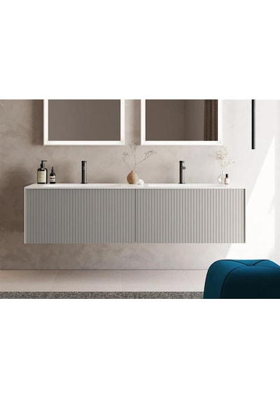 Orka Cube 160 Alt Modül + Lavabo Modul Mat Vızon Diğer Orka Cube 160 Alt Modül + Lavabo Modul Mat Vızon Diğer