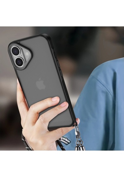 Apple, Uyumlu iPhone 16 Kılıf Elegant Kapak - Lacivert
