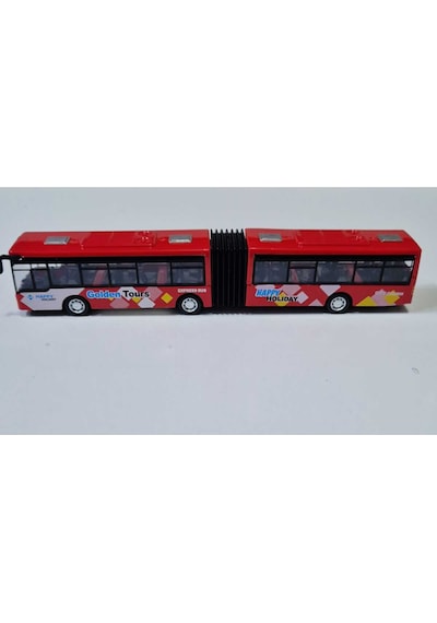 Oyuncak Otobüs Körüklü 22cm Şehir Yolcu Otobüsü Kırılmaz Metrobüs Kırmızı Kırmızı