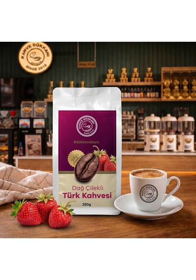 Dağ Çilekli Türk Kahvesi 250gr Hazır