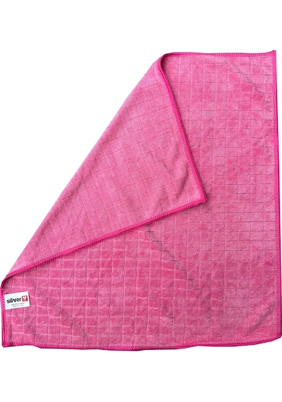 Silver Home Kareli Mikrofiber Temizlik Toz Cam Bezi 55 G 10'lu 40 x 40 CM