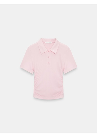 Dilvin 32614 Polo Yaka Top-toz Pembe