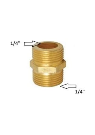 Sarı Nipel 1/4" x 1/4"