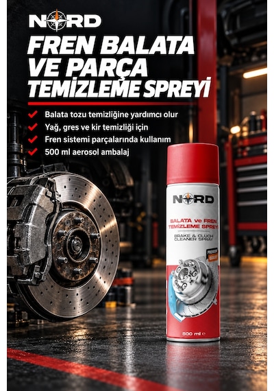 Nord Fren Balata Ve Parça Temizleme Spreyi 500 Ml