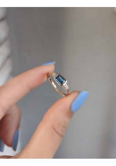 Herne Blue Topaz Yüzük Ak-1339