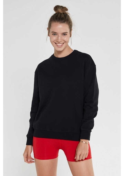 Jerf Lydney Kadın Sıfır Yaka Sweatshirt Siyah 001