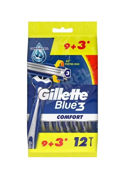 4 Adet Gillette Blue3 Comfort Tıraş Bıçağı 9 + 3'lü Poşet