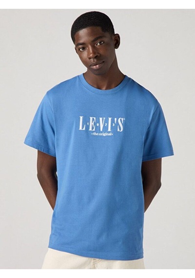 Levi's Lse Ss Relaxed Fit Tee Serif Logo Dutch Mavi Erkek T-shirt A2082-0261-4737 Mavi