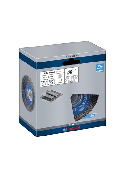 Bosch Professional Accessories Cam Fırçası, Dalgalı Tel Clean Metal İçin, X-lock, Ø 115 Mm, Tel Kalınlığı 0,3 Mm