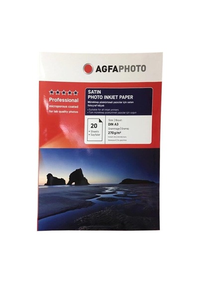 Kırtasiye Baskı Malzemesi Ofis Ürünü Agfaphoto Fotoğraf Kağıdı 270gr 20'lik Inkjet Kağıt Mat
