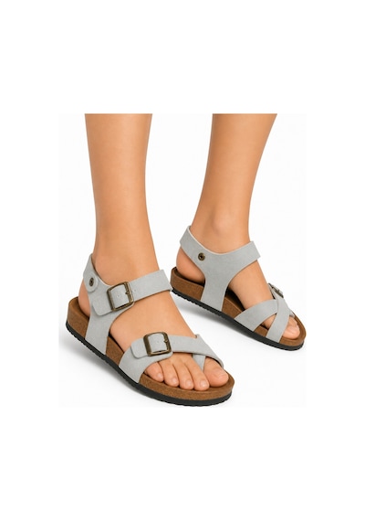 Dadwolf Rahat Taormına Leolı 1021077 Mayari Rio Kids Birkens Model Ortopedik Sandalet Gri