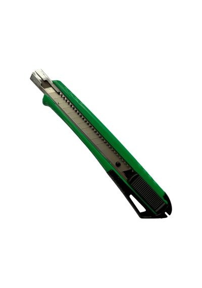 Viptec Profesyonel Plastik Gövde İnce Maket Bıçağı Yeşil 9 Mm 1 Paket 12 Adet