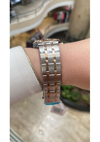 Ferro Quartz Çelik Rose/gri Lacivert Kadran 32 Mm Kadın Kol Saati