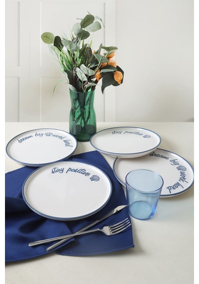 Keramika Ocean Muse Nordıc Pasta Tabağı 22 Cm 4 Adet 22951-52 Çok Renkli