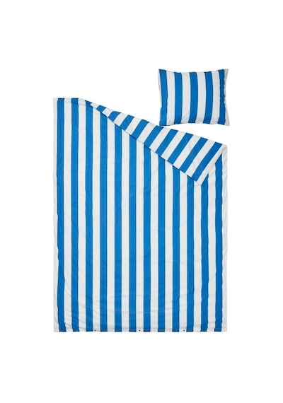 Ikea Slanhöstmal Tek Kişilik Nevresim Takımı 150 X 200 Cm Beyaz - Lacivert