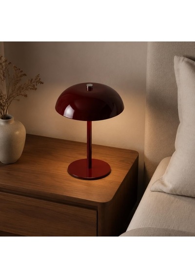 Şarjlı Dokunmatik Led Masa Lambası Sıcak, Gün Işığı Ve Beyaz Işık Seçenekli, Parlak Bordo Metal Gövdeli Modern Kubbe Tasarım, Type-c Kablolu, 17 22 Cm Diğer Şarjlı Dokunmatik Led Masa Lambası Sıcak, Gün Işığı Ve Beyaz Işık Seçenekli, Parlak Bordo Metal Gövdeli Modern Kubbe Tasarım, Type-c Kablolu, 17 22 Cm Diğer